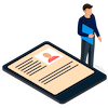 letter of intent writing icon