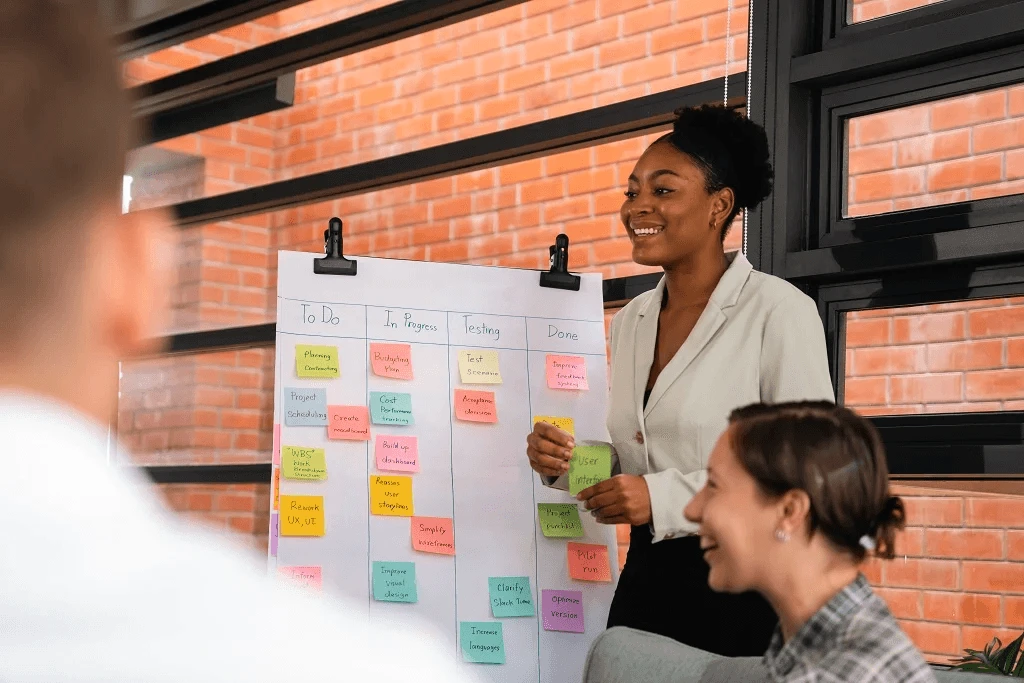 delegation of tasks in a team meeting